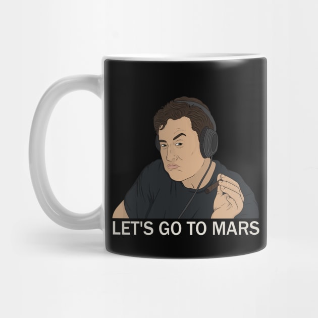 Elon Musk Smoking Let's Go to Mars by valentinahramov